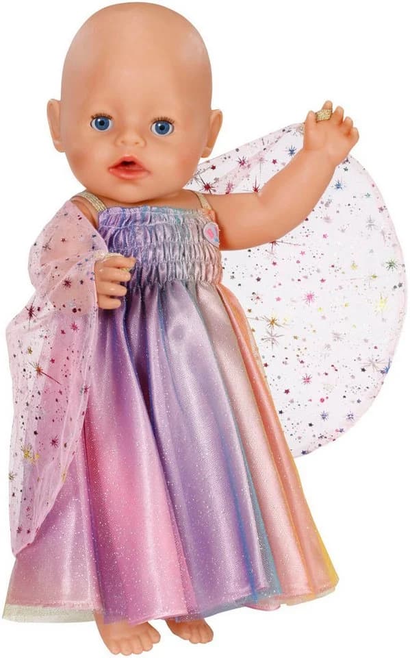 Baby Born Puppenkleidung Regenbogen Kleid 43 cm mit Flügeln - Bild 3