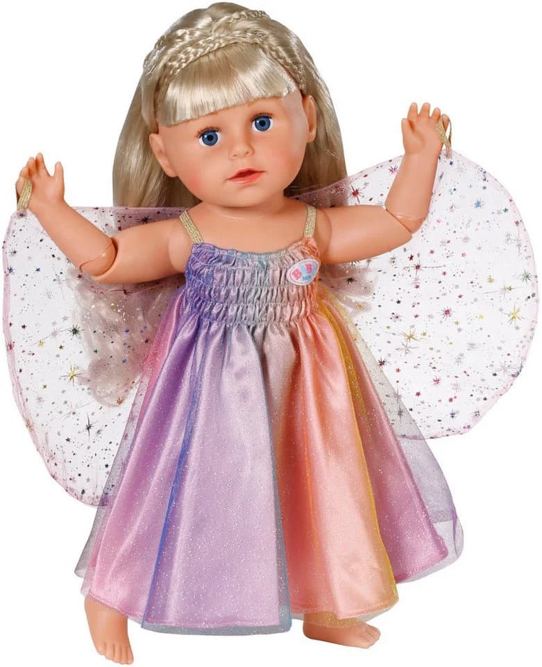 Baby Born Puppenkleidung Regenbogen Kleid 43 cm mit Flügeln - Bild 4
