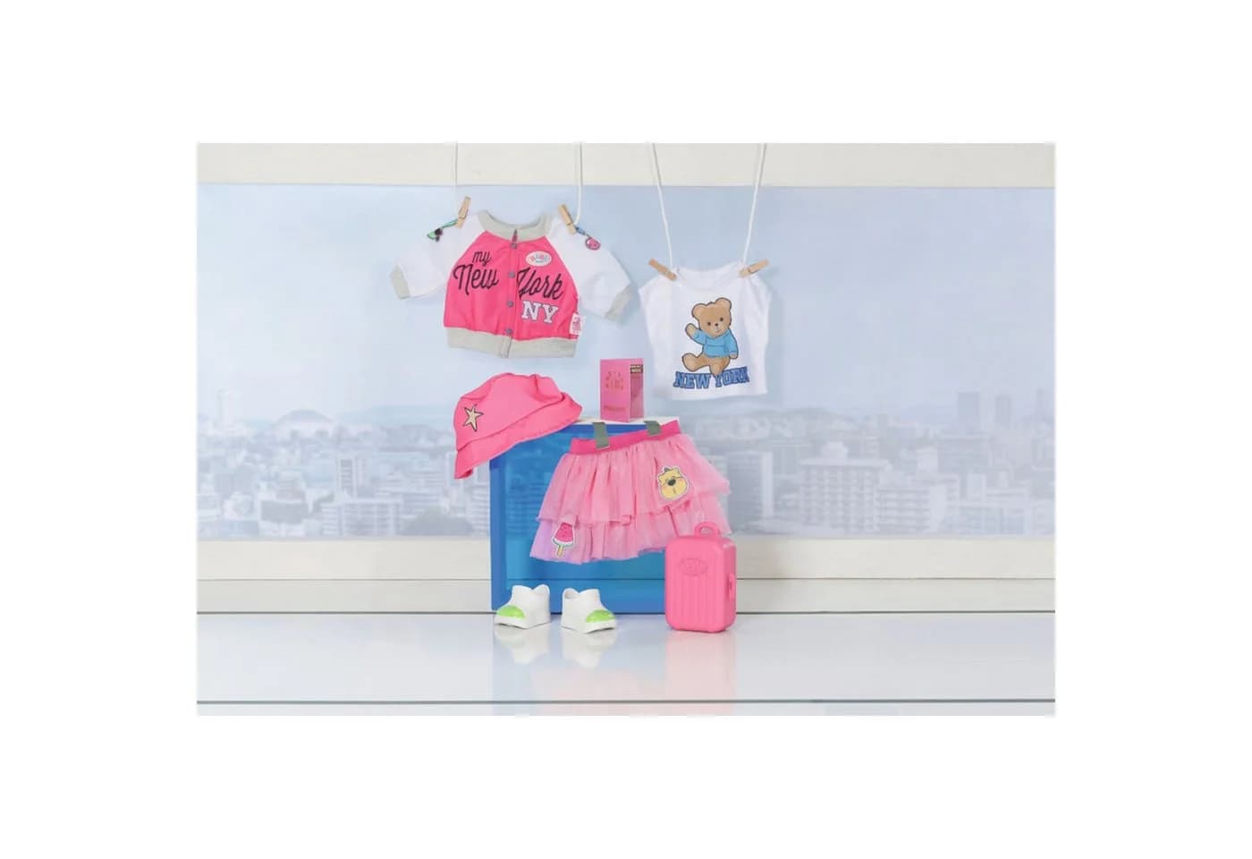 Baby Born Puppenkleidung Deluxe Reiseoutfit Bunt 43cm