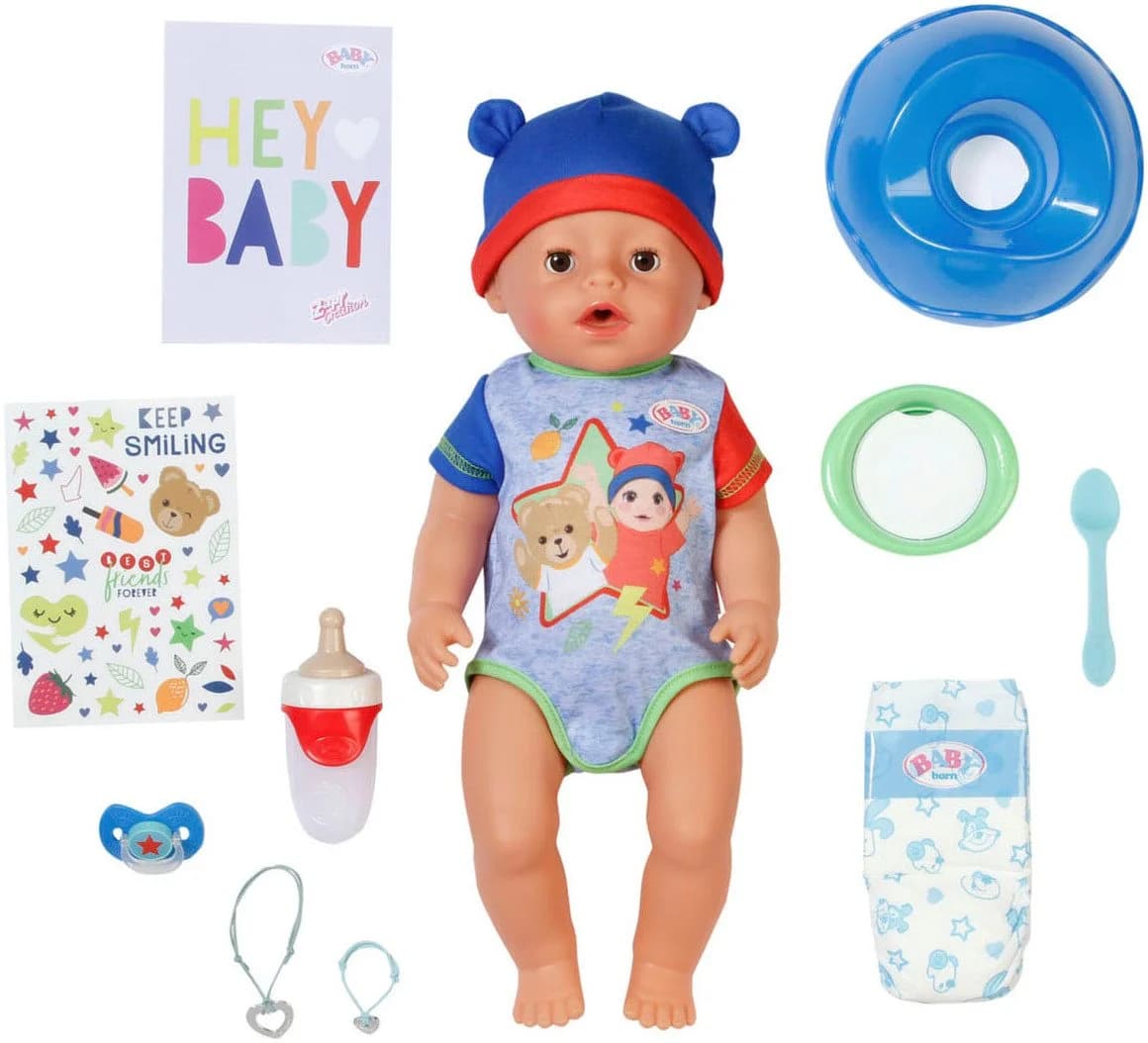 BABY BORN Babypuppe Jonas 43 cm mit 10 Funktionen
