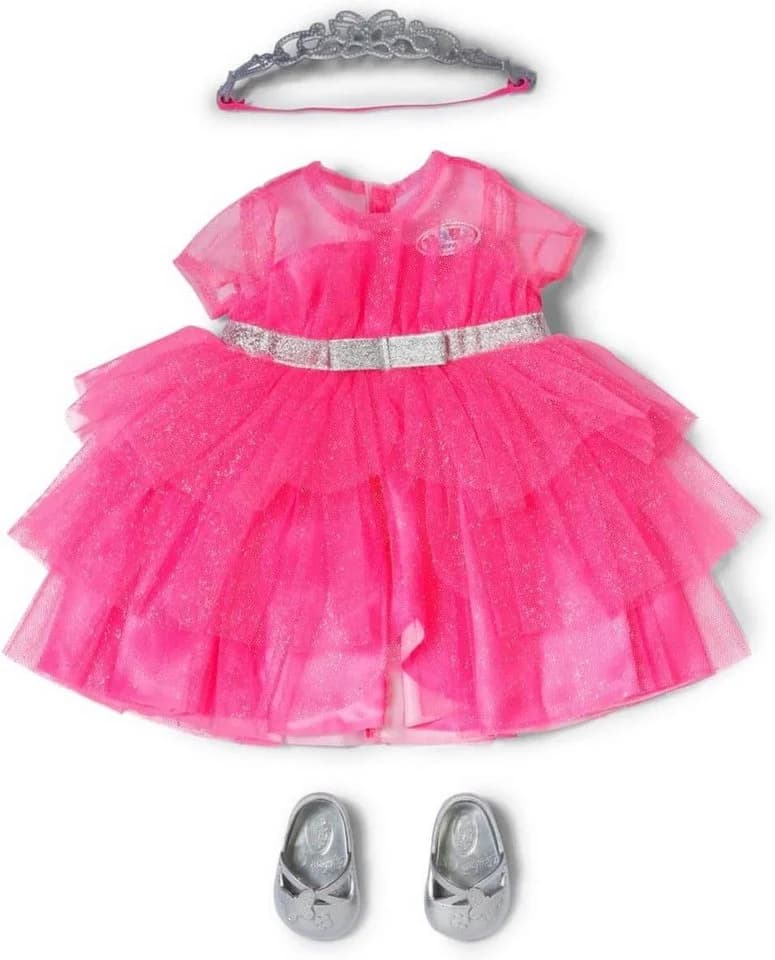 Baby Born Prinzessinnen-Outfit 43 cm Pink Silber mit Krone - Bild 2