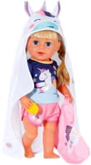 Baby Born Puppen Accessoires-Set Kapuzenhandtuch Set Weiß/Rosa Bild 1