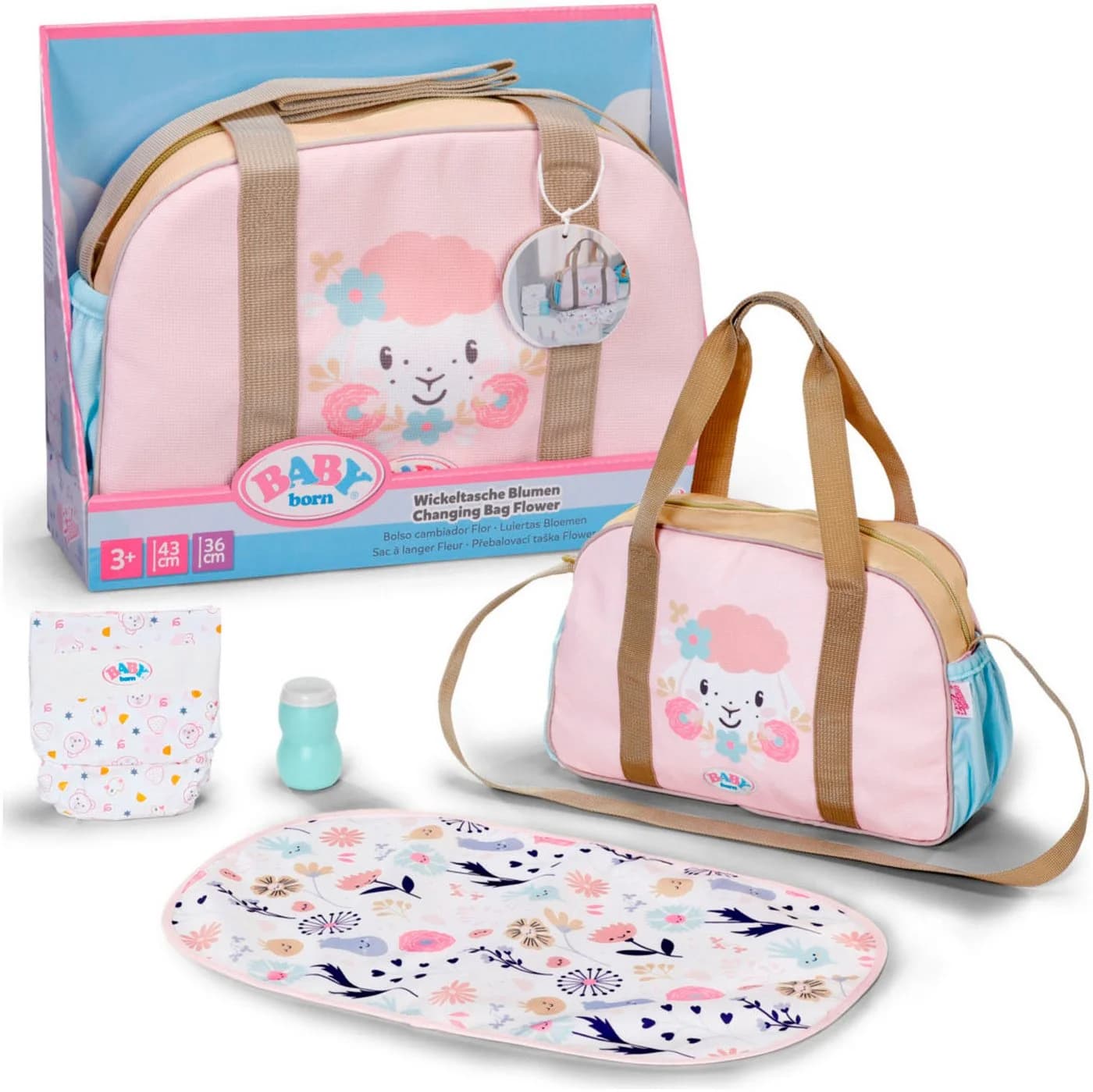 Baby Born Puppen Wickeltasche Blumen Rosa - Bild 2