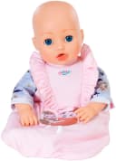 Baby Born Puppenschlafsack Rosa mit Rüschen und Klettverschluss Bild 1