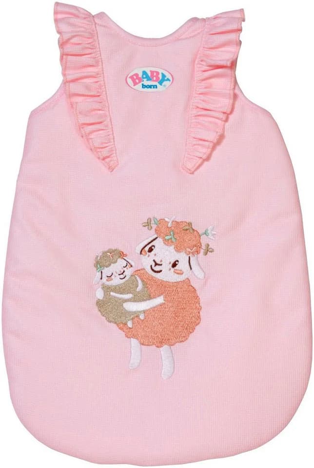 Baby Born Puppenschlafsack Rosa mit Rüschen und Klettverschluss - Bild 2
