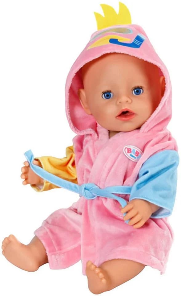 Baby Born Puppenkleidung Bademantel Rosa Blau Orange 43 cm - Bild 3