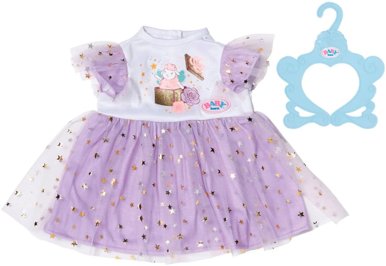 Baby Born Puppenkleidung Lila Tutu Kleid mit Sternen - Bild 2