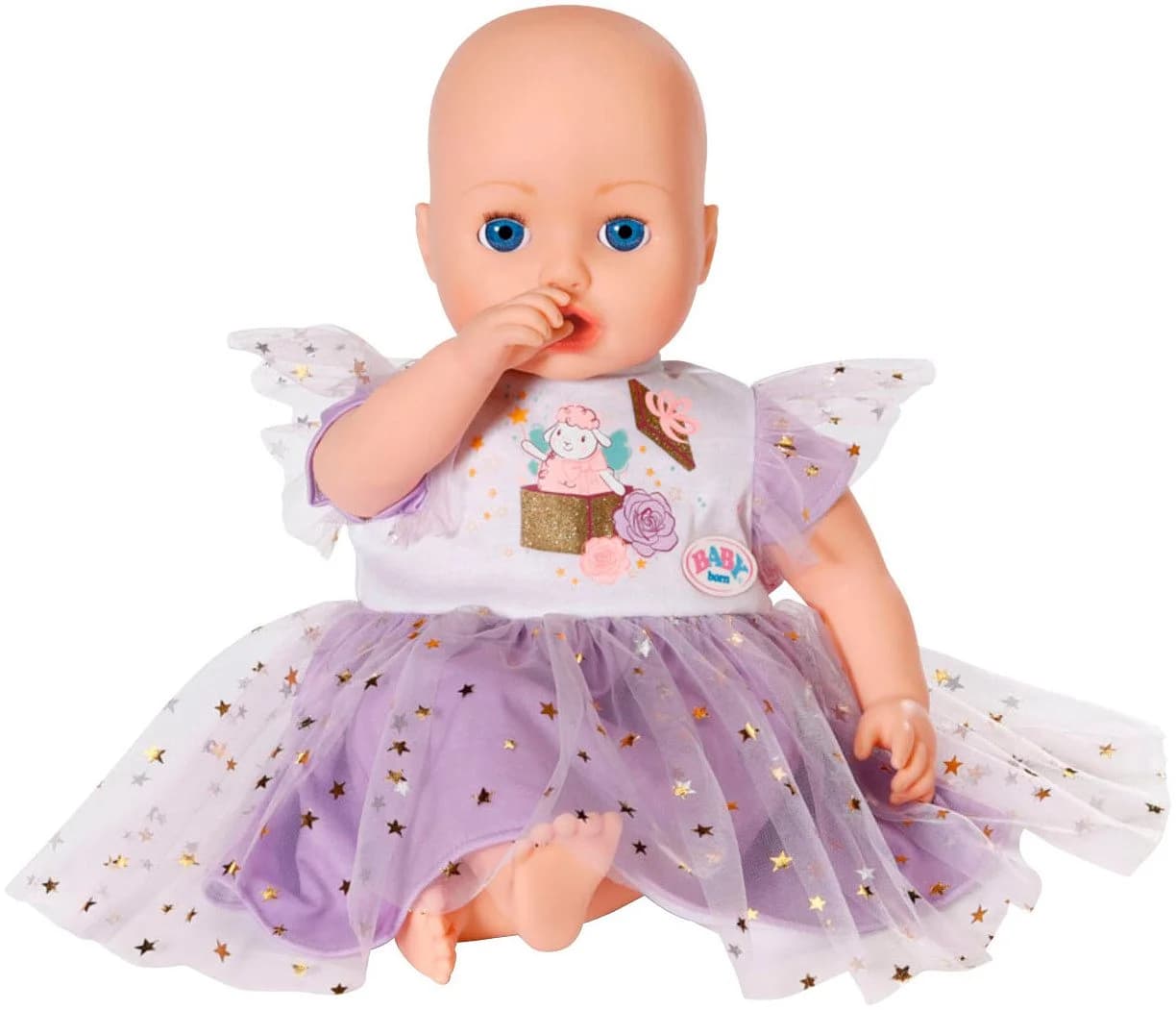 Baby Born Puppenkleidung Lila Tutu Kleid mit Sternen - Bild 3