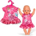 Baby Born Puppenkleidung Kleid Flamingo Rosa Silber 43 cm Bild 1