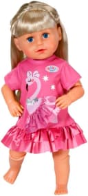 Baby Born Puppenkleidung Kleid Flamingo Rosa Silber 43 cm Bild 3
