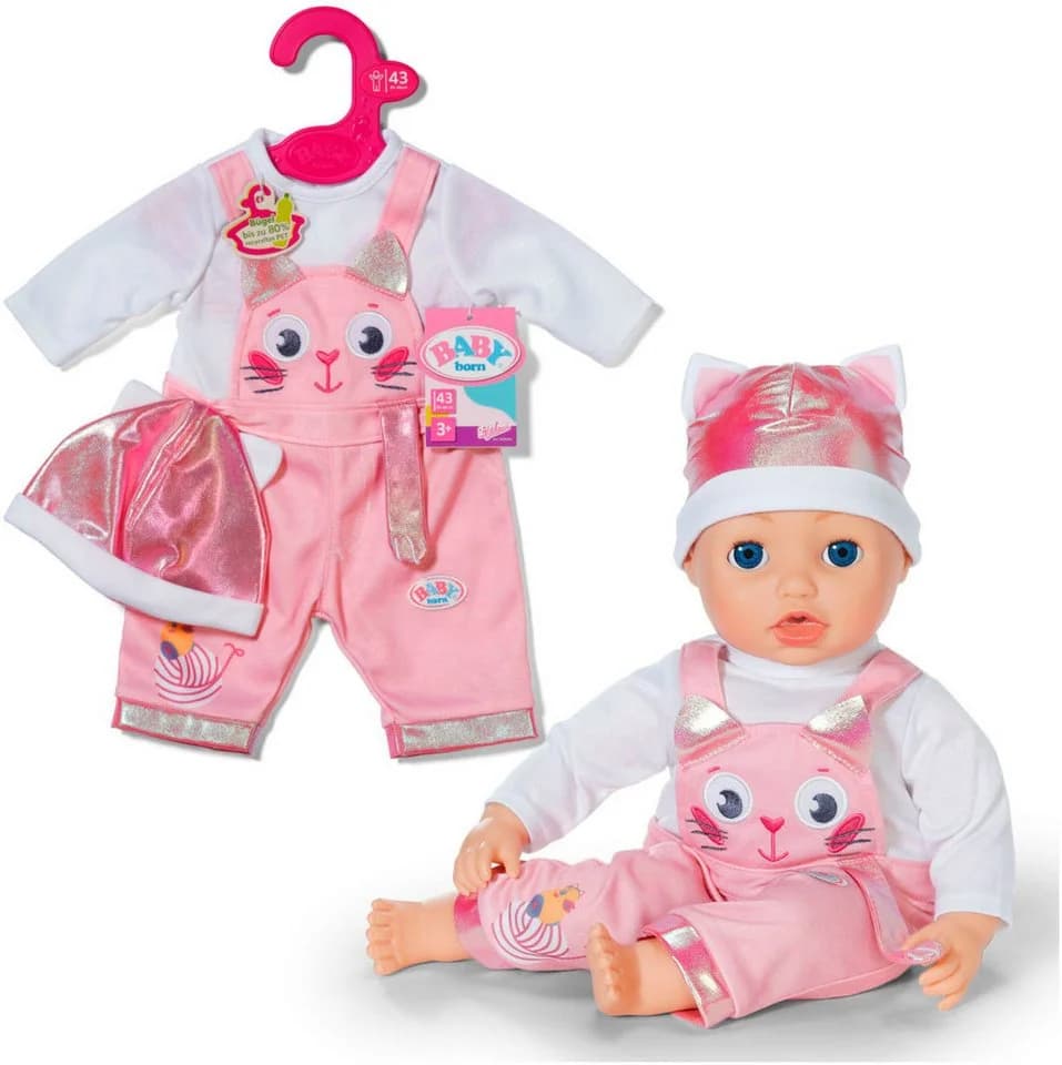 Baby Born Puppenkleidung Einteiler mit Mütze 43 cm Rosa Kätzchen - Bild 3