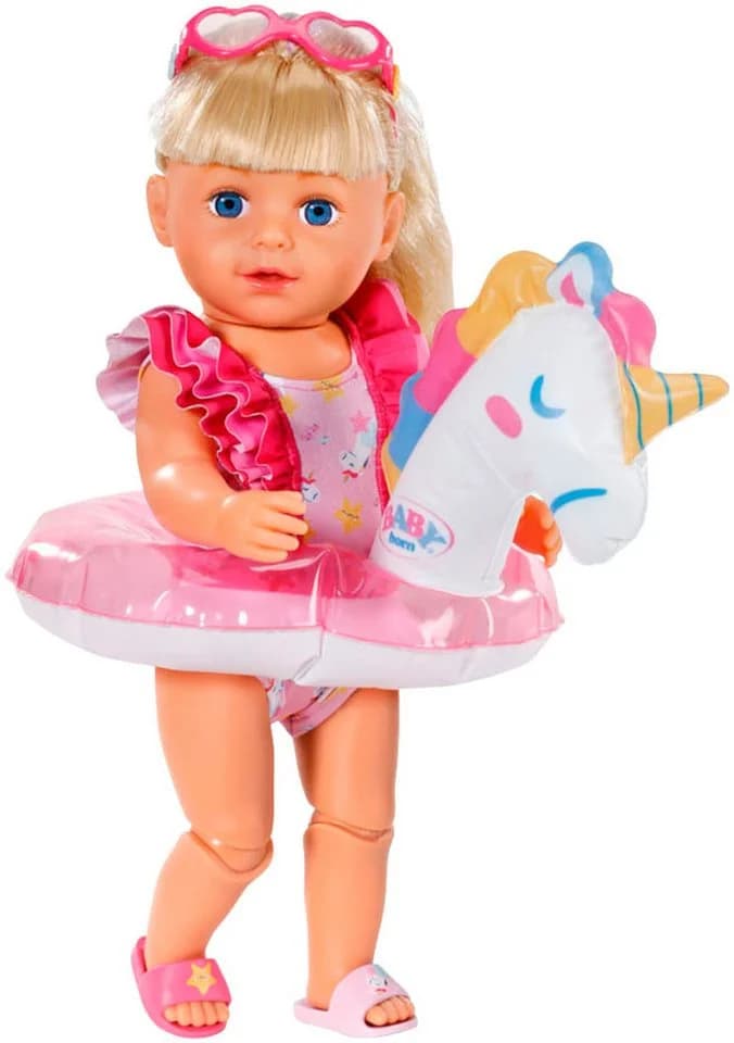 Baby Born Puppenkleidung Schwimm-Set Einhorn Rosa 43 cm