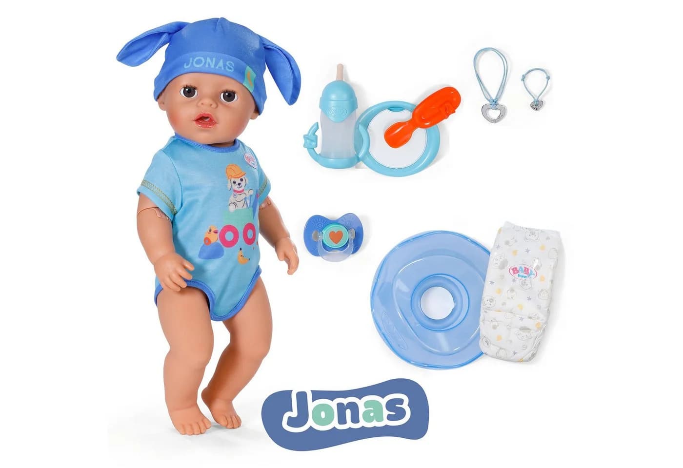 Baby Born Babypuppe Jonas Click & Play 43cm Blau - Bild 4