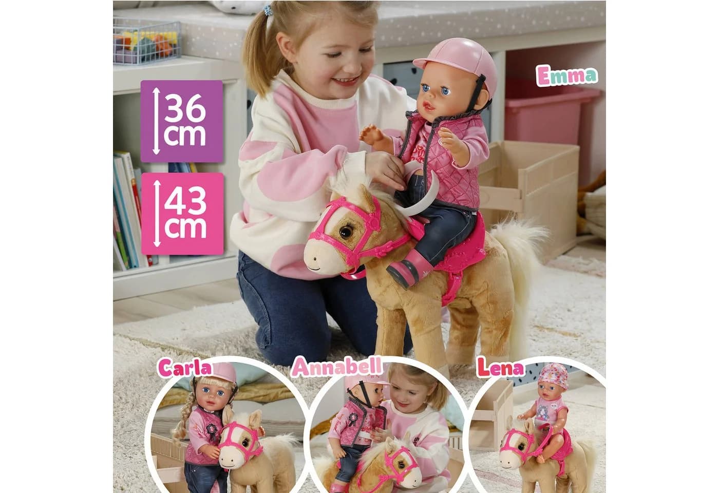 Baby Born Plüschfigur Mein Pferd Cutie mit Box beige