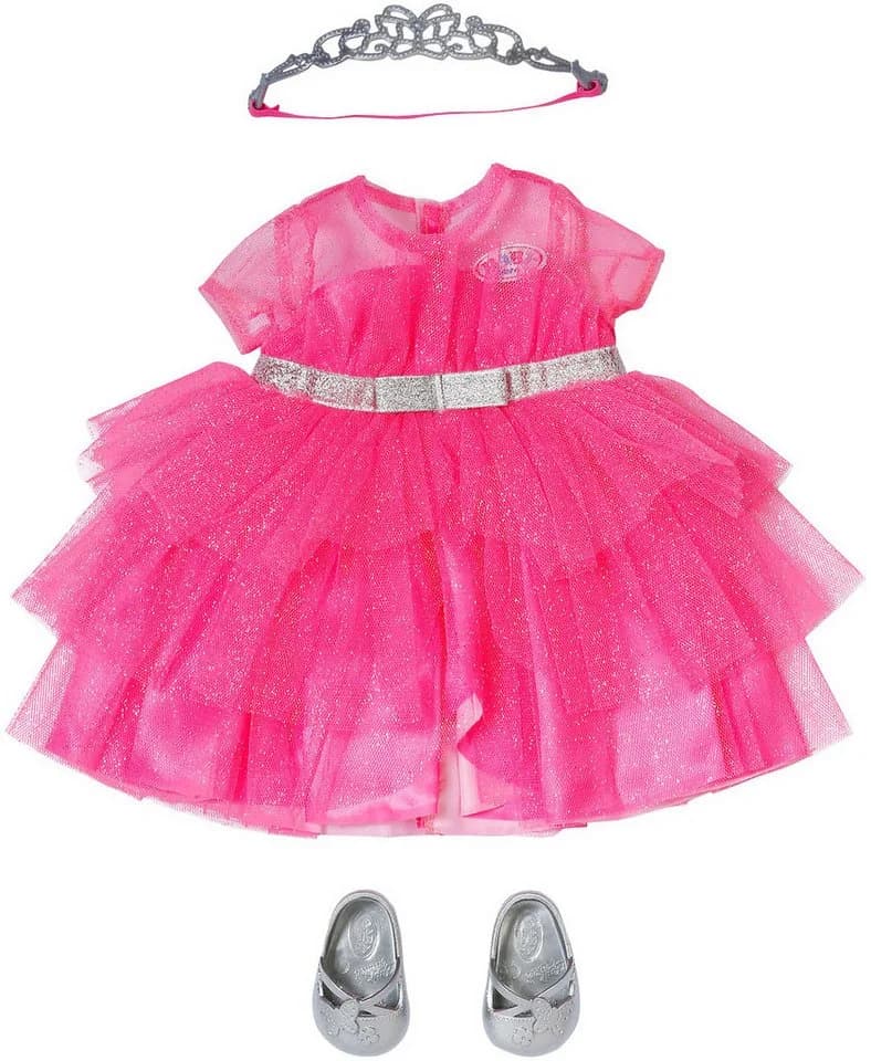 Baby Born Prinzessinnen-Outfit Rosa mit Tiara und Schuhen - Bild 2