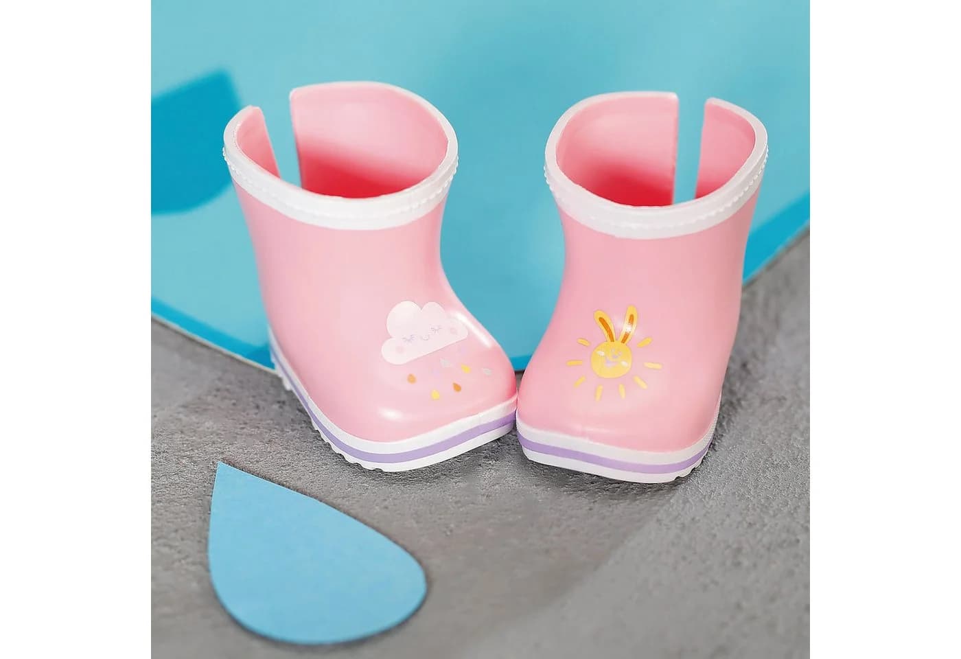 Baby Born Puppenkleidung Regen-Outfit 43cm Gelb Rosa - Bild 4