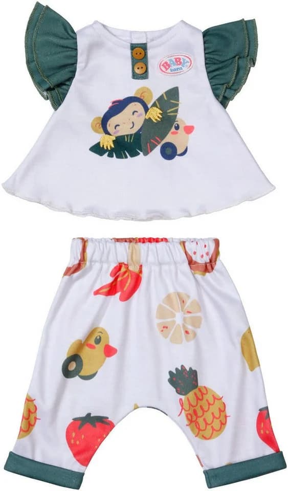 Baby Born Puppenkleidung Äffchen Outfit Bunt 43 cm mit Kleiderbügel - Bild 2