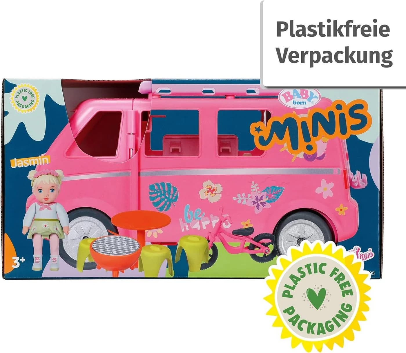 Zapf Creation® BABY born Minis Campervan inkl. Puppe Jasmin Rosa