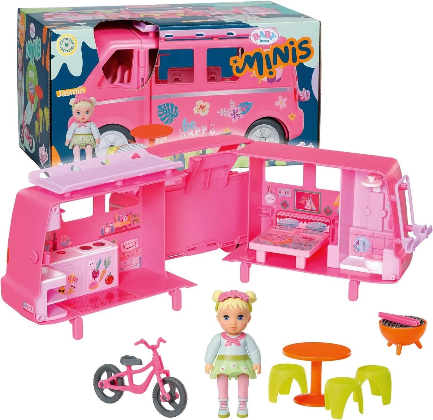 Zapf Creation® BABY born Minis Campervan inkl. Puppe Jasmin Rosa - Bild 2