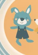 SIGIKID Teller Yellow, Hase und Maus 21,5 cm Gelb Bild 1