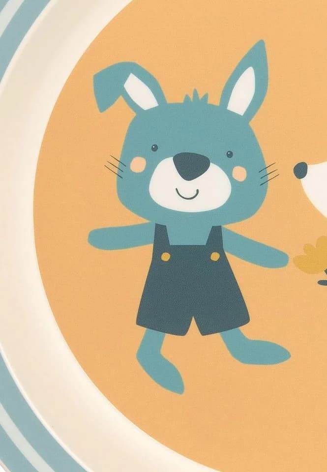 SIGIKID Teller Yellow, Hase und Maus 21,5 cm Gelb