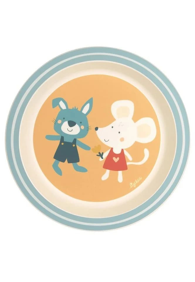 SIGIKID Teller Yellow, Hase und Maus 21,5 cm Gelb - Bild 2