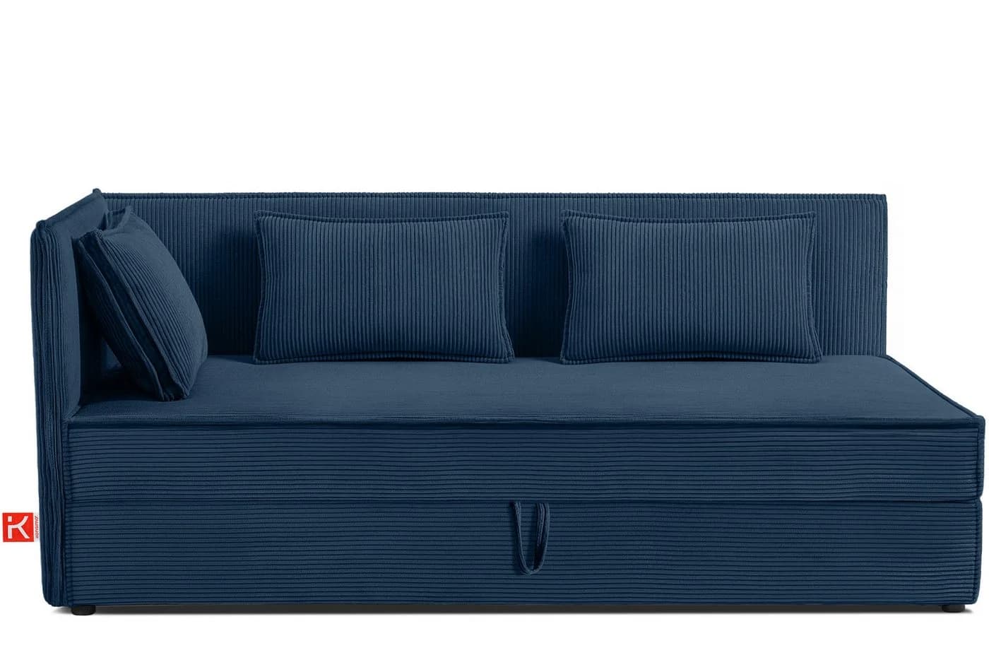 KONSIMO Boxspringbett ROTI 90x200 cm Blau Cord Bettkasten - Bild 2