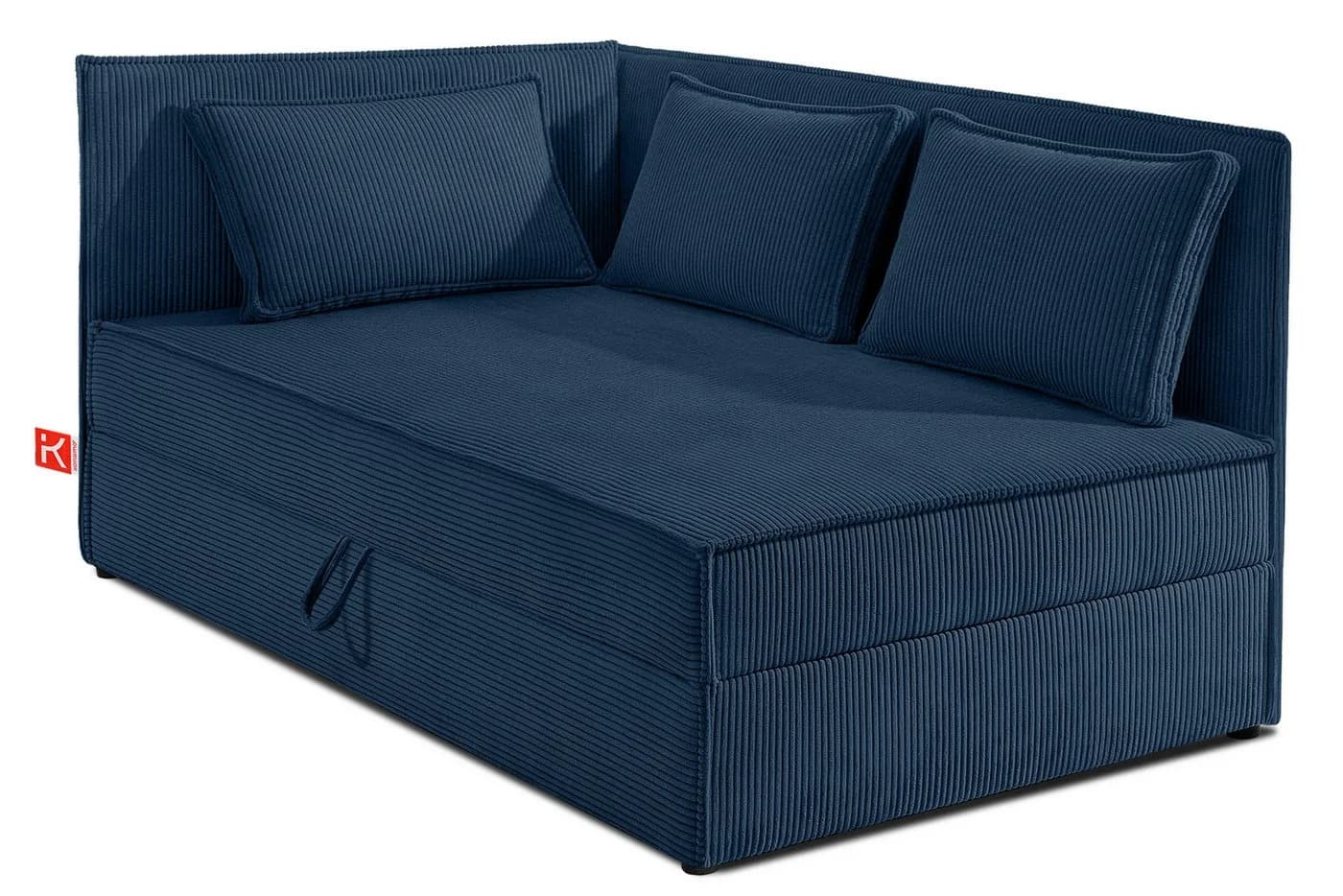 KONSIMO Boxspringbett ROTI 90x200 cm Blau Cord Bettkasten - Bild 3