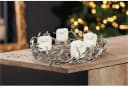 Gilde Adventsleuchter Twigs rund silberfarben Aluminium Bild 1