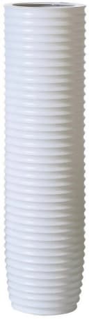 GILDE Bodenvase Gentle Weiß Keramik Matt Rillenstruktur Bild 2