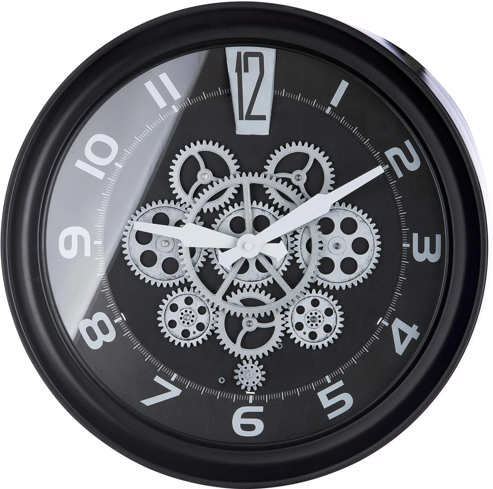 Wanduhr Pinon Schwarz Metall 43x43 cm GILDE