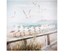 GILDE Leinwandbild Seaside Blau Grau Quadratisch Bild 2