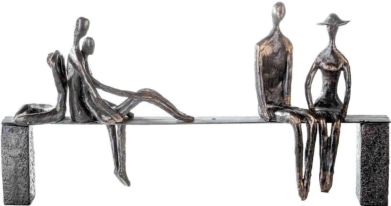 CASABLANCA BY GILDE Skulptur Leisure Dekofigur braun Metall