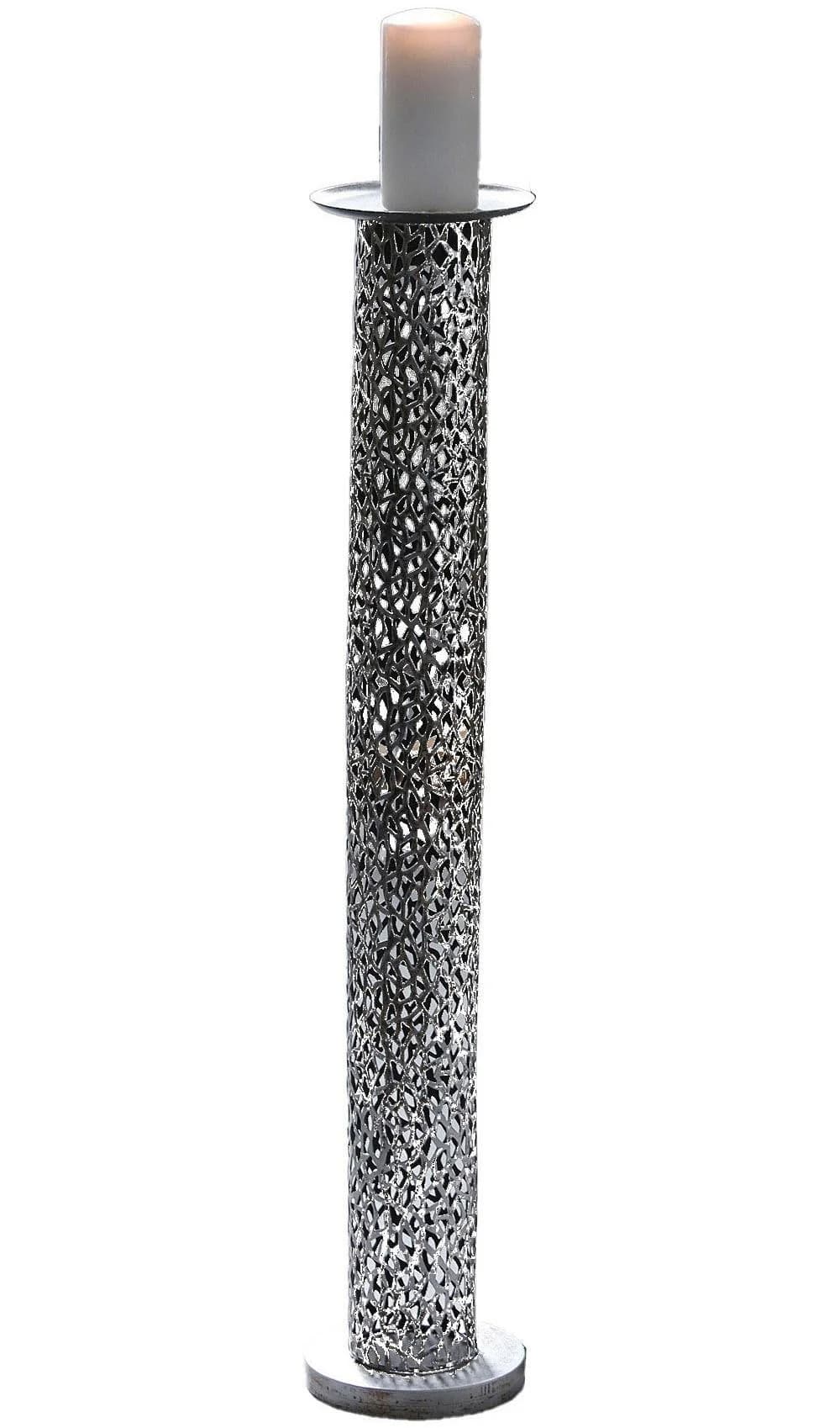 CASABLANCA BY GILDE Kerzenständer Purley Silber Metall 100cm - Bild 2