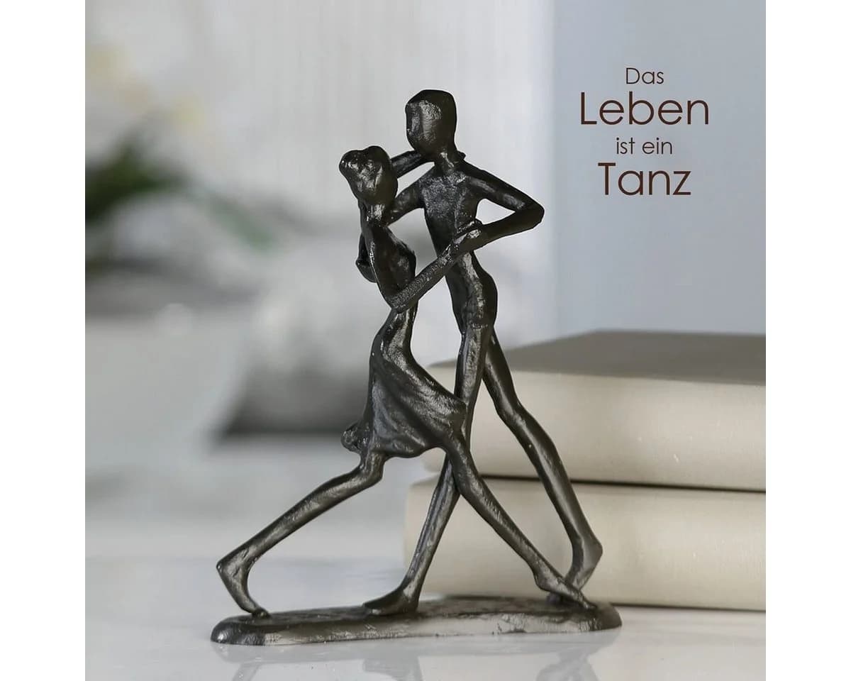 Gilde Skulptur Dancing Paar Braune Eisenfigur
