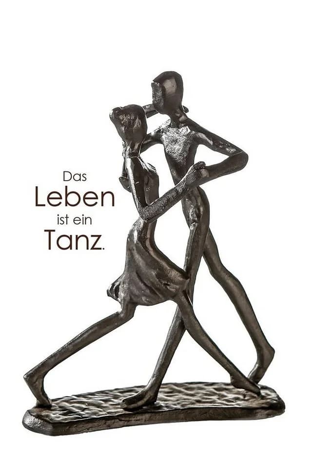 Gilde Skulptur Dancing Paar Braune Eisenfigur - Bild 2