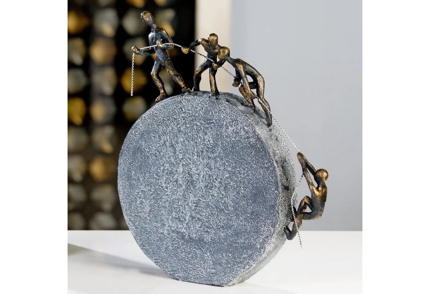 CASABLANCA BY GILDE Dekofigur Skulptur Lifting Bronze