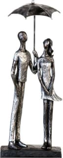 Casablanca by Gilde Dekofigur Skulptur Umbrella Silber Antikfinish Bild 2