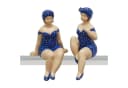 GILDE Dekofigur Becky 2er Set Blau Weiß Kunstharz Bild 2