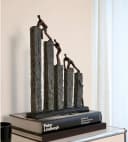 Casablanca by Gilde Dekofigur Skulptur Raise Grau Kunstharz Bild 2