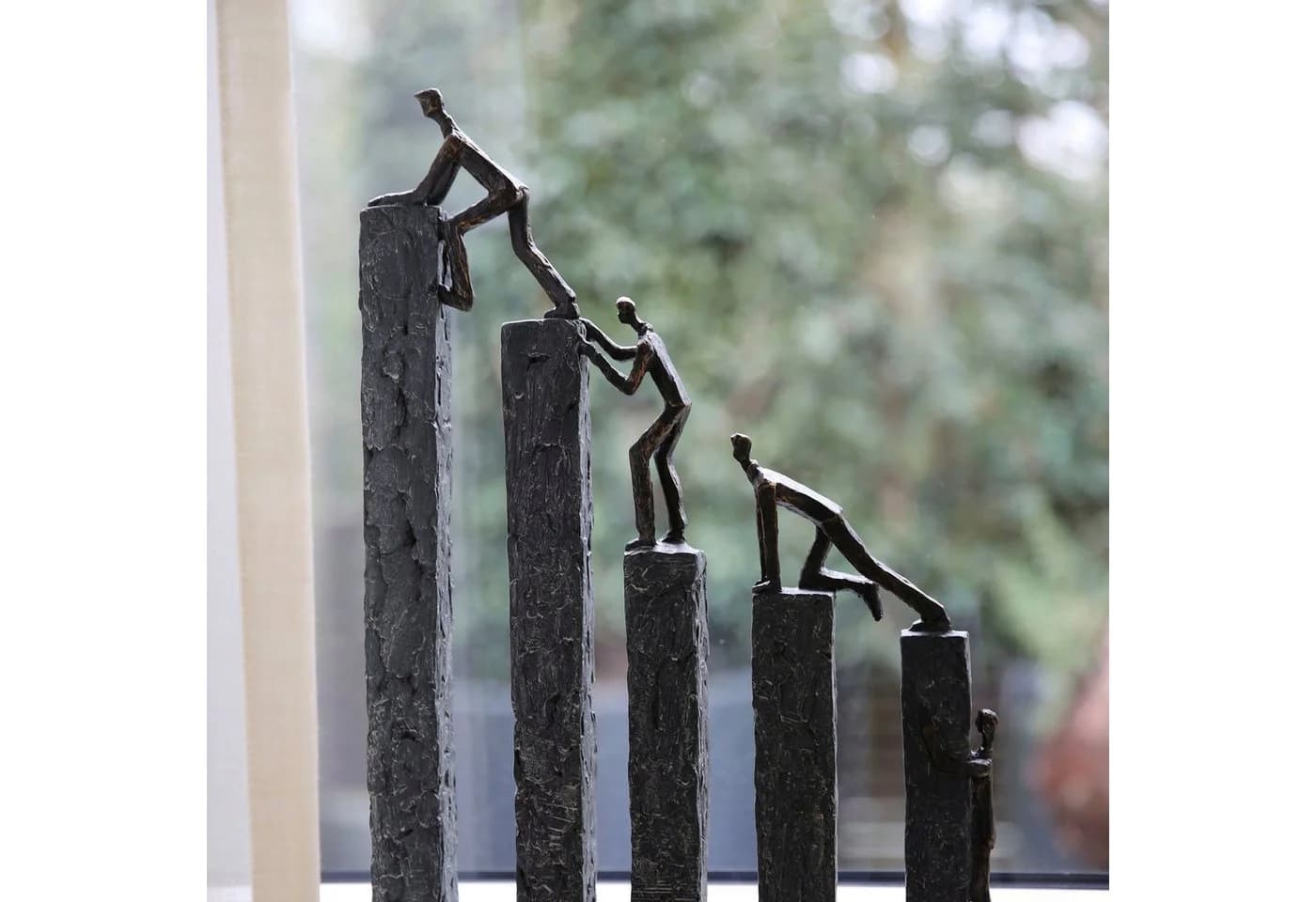 Casablanca by Gilde Dekofigur Skulptur Raise Grau Kunstharz - Bild 5