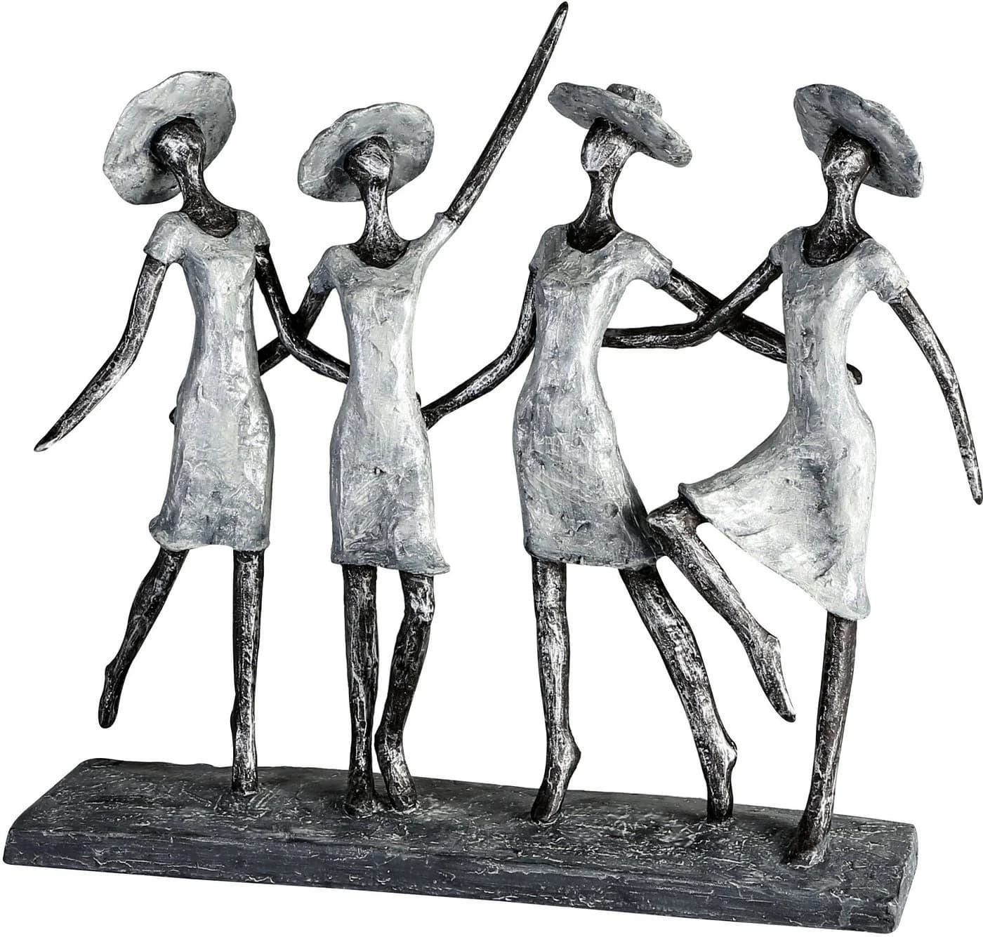 Casablanca by Gilde Dekofigur 4 Ladys Antik Silber