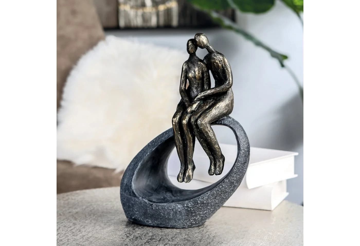 Casablanca by Gilde Dekofigur Skulptur Moment Bronzefarben/Grau - Bild 2