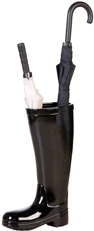 CASABLANCA BY GILDE Schirmständer Gummistiefel Schwarz Keramik - Bild 2