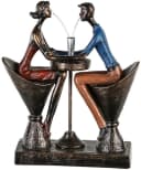 CASABLANCA BY GILDE Dekofigur Skulptur Table for Two Braun Bild 2