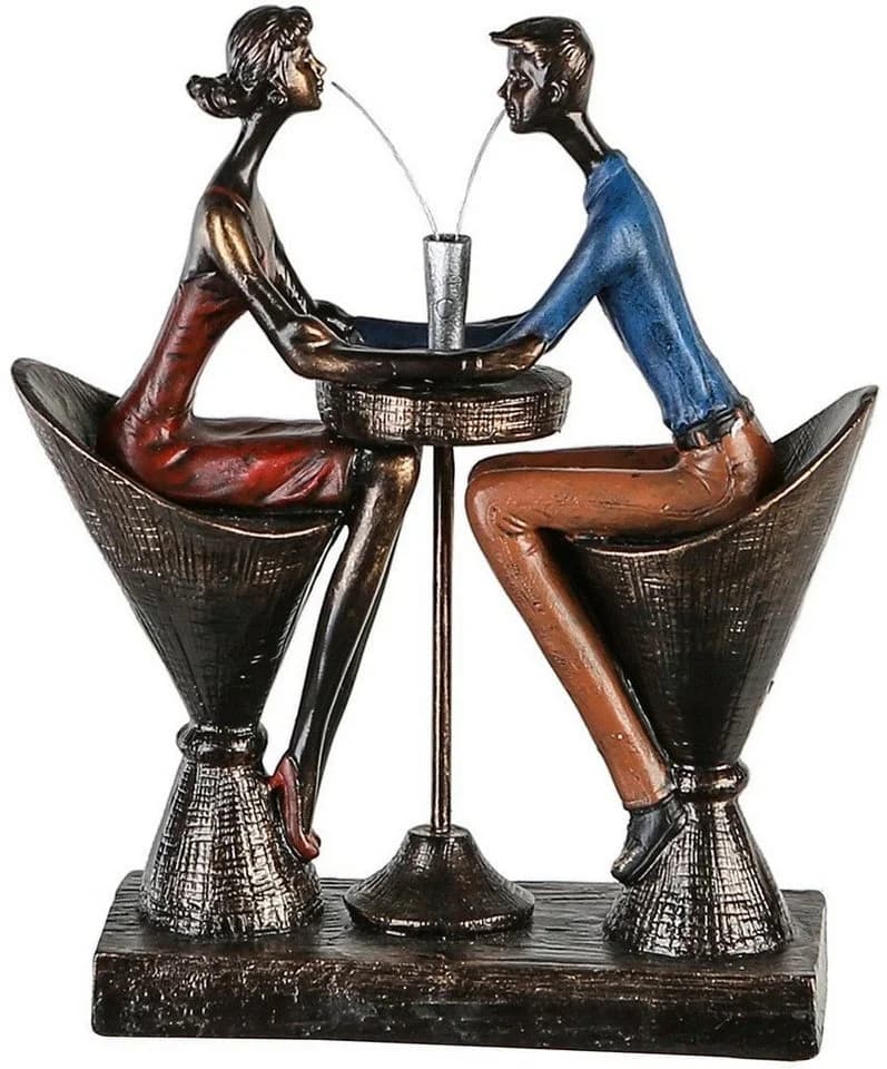 CASABLANCA BY GILDE Dekofigur Skulptur Table for Two Braun - Bild 2
