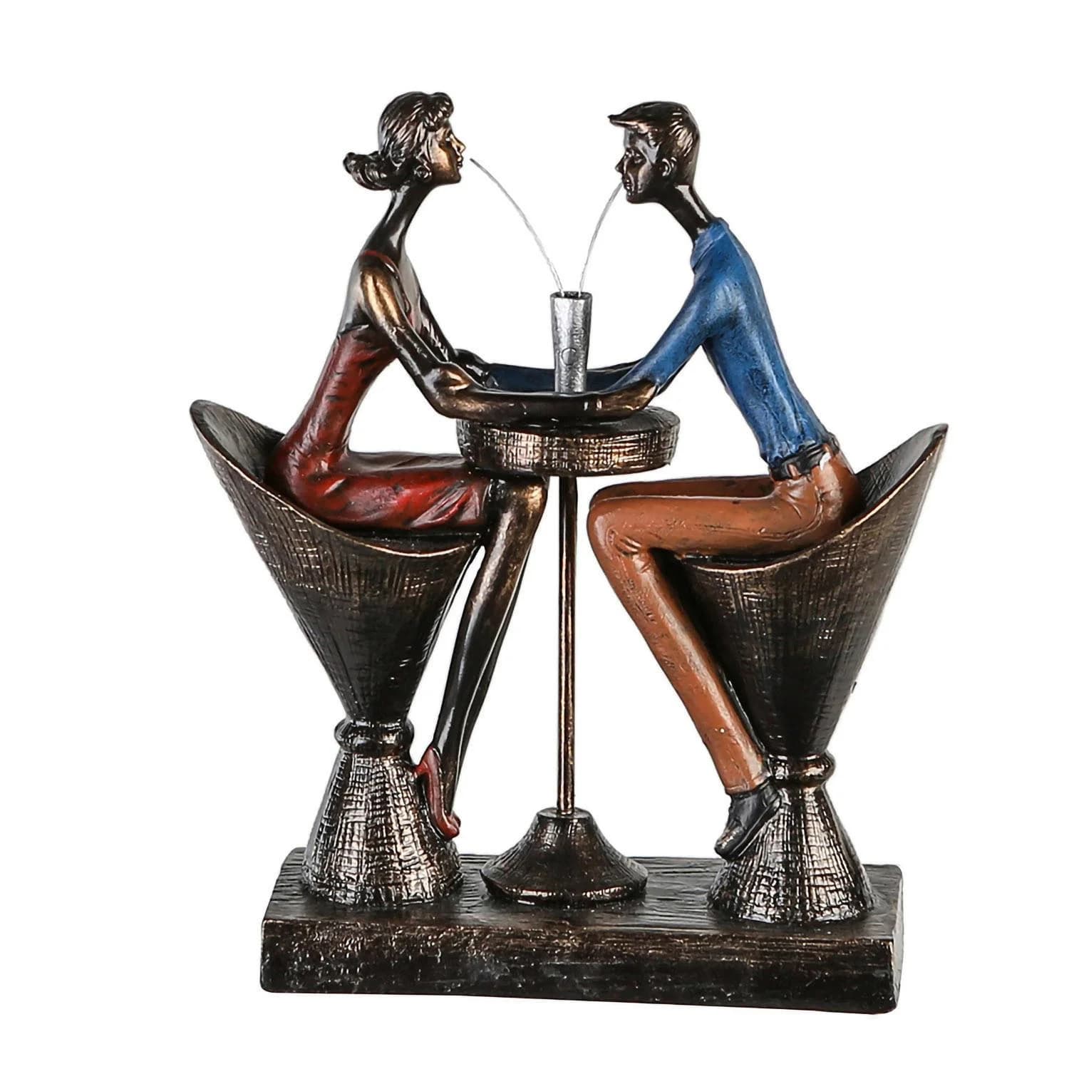CASABLANCA BY GILDE Dekofigur Skulptur Table for Two Braun - Bild 3