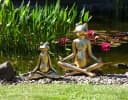 Gilde Meditierende Frosch Yoga Figur Gold Dekoobjekt Bild 2