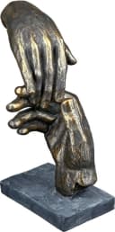 Casablanca by Gilde Dekofigur Skulptur Two Hands Bronzefarben Bild 2