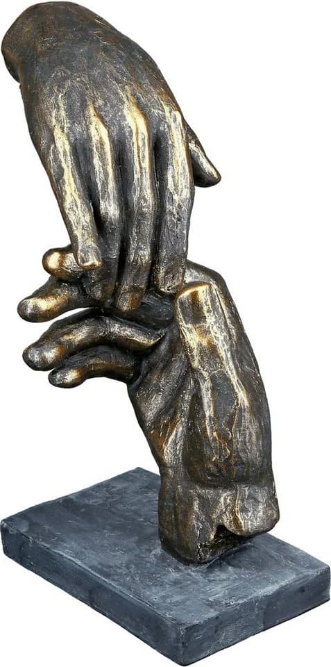 Casablanca by Gilde Dekofigur Skulptur Two Hands Bronzefarben - Bild 2